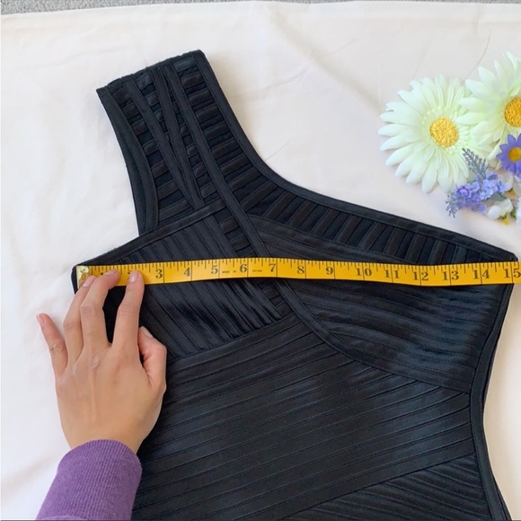 BCBG Maxazria Eden dress, black satin like material, size 2 - Picture 10 of 12